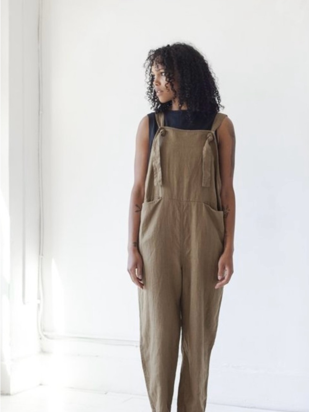 Beaton Linen Rust overalls
